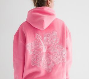 The Pink Palm Puff Hoodie: A Perfect Blend of Style and Comfort