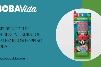 Experience the Refreshing Burst of Watermelon Popping Boba