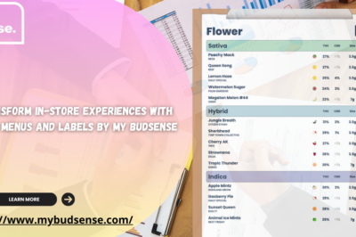 Transform In-Store Experiences with Print Menus and Labels by My Budsense Transform In-Store Experiences with Print Menus and Labels by My Budsense
