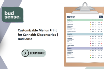 Customizable Menus Print for Cannabis Dispensaries | BudSense